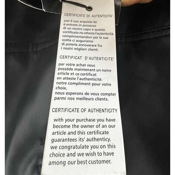 Collezioni Black Faux Leather Mid-Length Jacket NWT 2013-2014 Men’s M/L - Picture 11 of 16